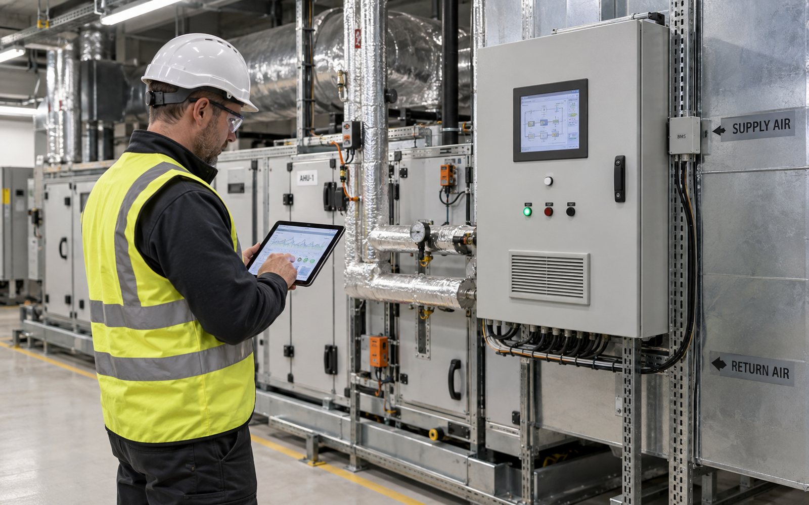Audit Décret BACS dans un local technique avec armoire d’automatisme fermée