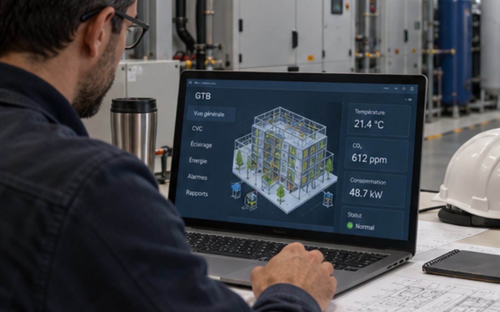 Bureau d’études GTB indépendant analysant une supervision de bâtiment